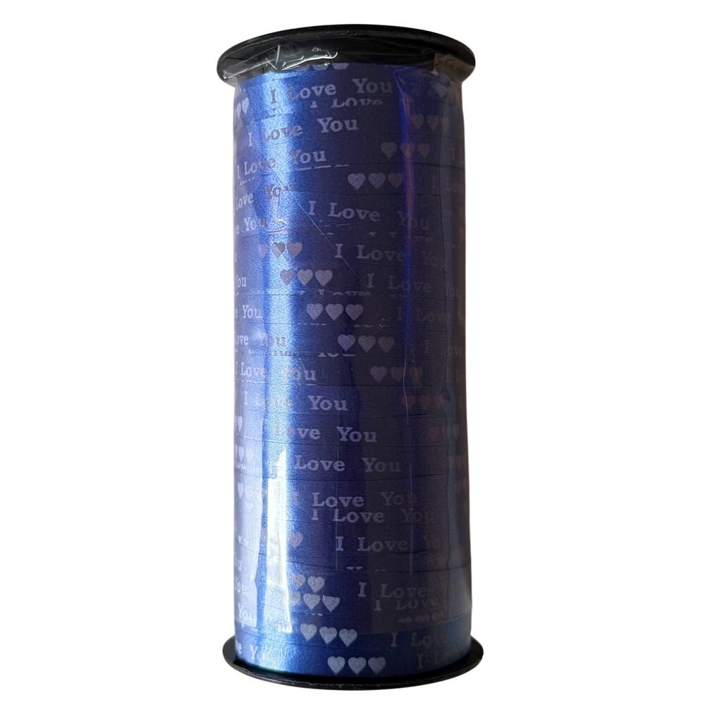 I Love You Purple Gift Wrap Ribbon NEW